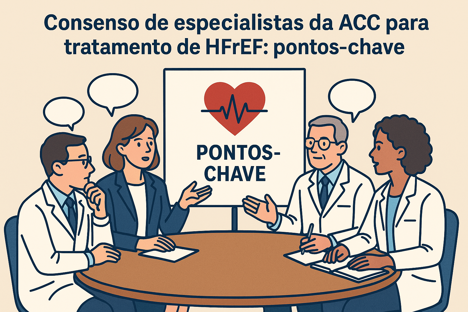 Consenso de especialistas da ACC para tratamento de HFrEF: pontos-chave